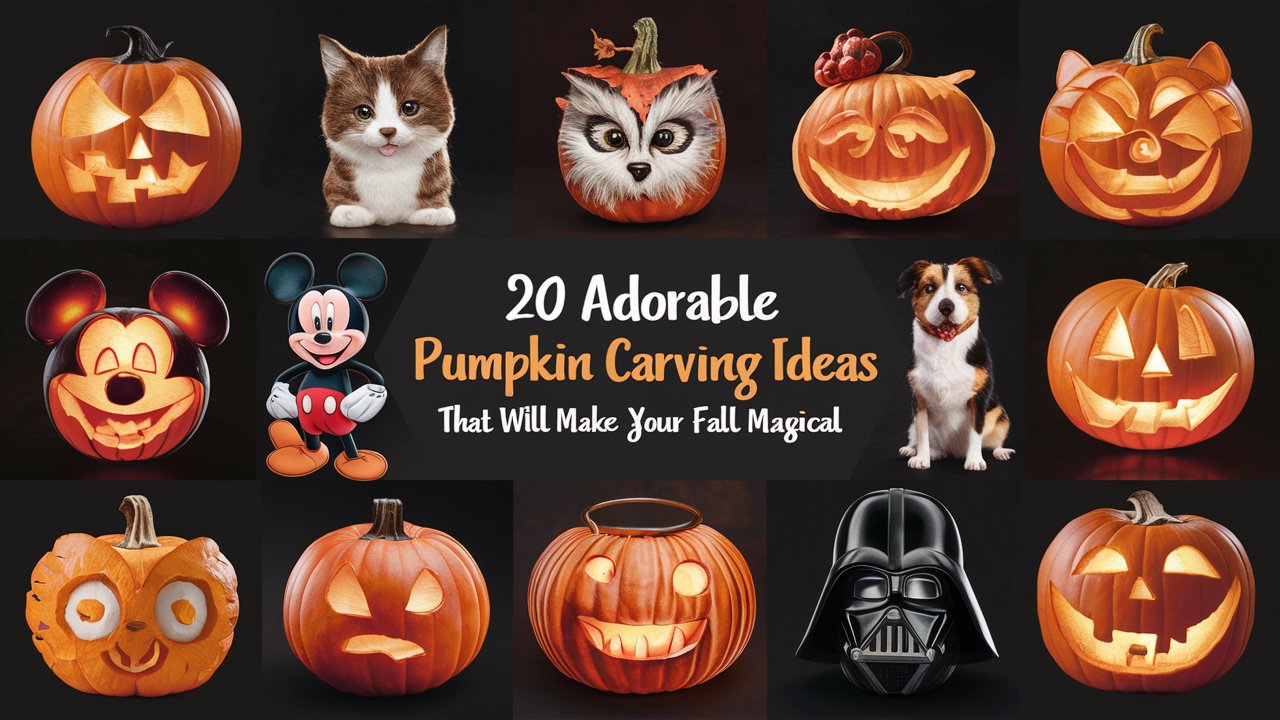 20 Adorable Pumpkin Carving Ideas That Will Make Your Fall Magical