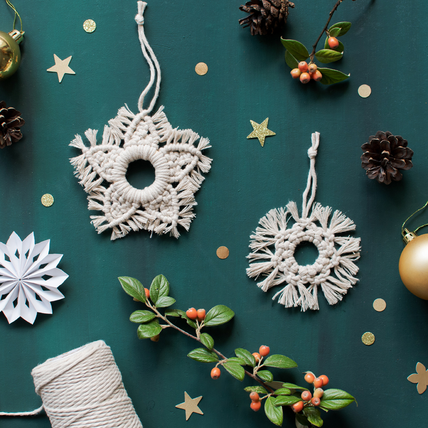 décoration noël macramé