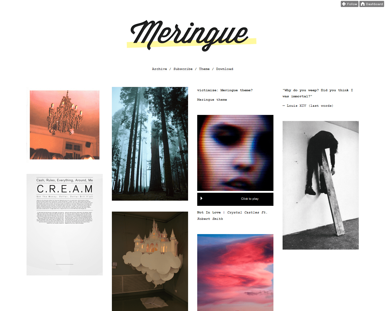 The thing i like the most about laser is … 45 Free Grid Based Tumblr Themes | Inspirationfeed