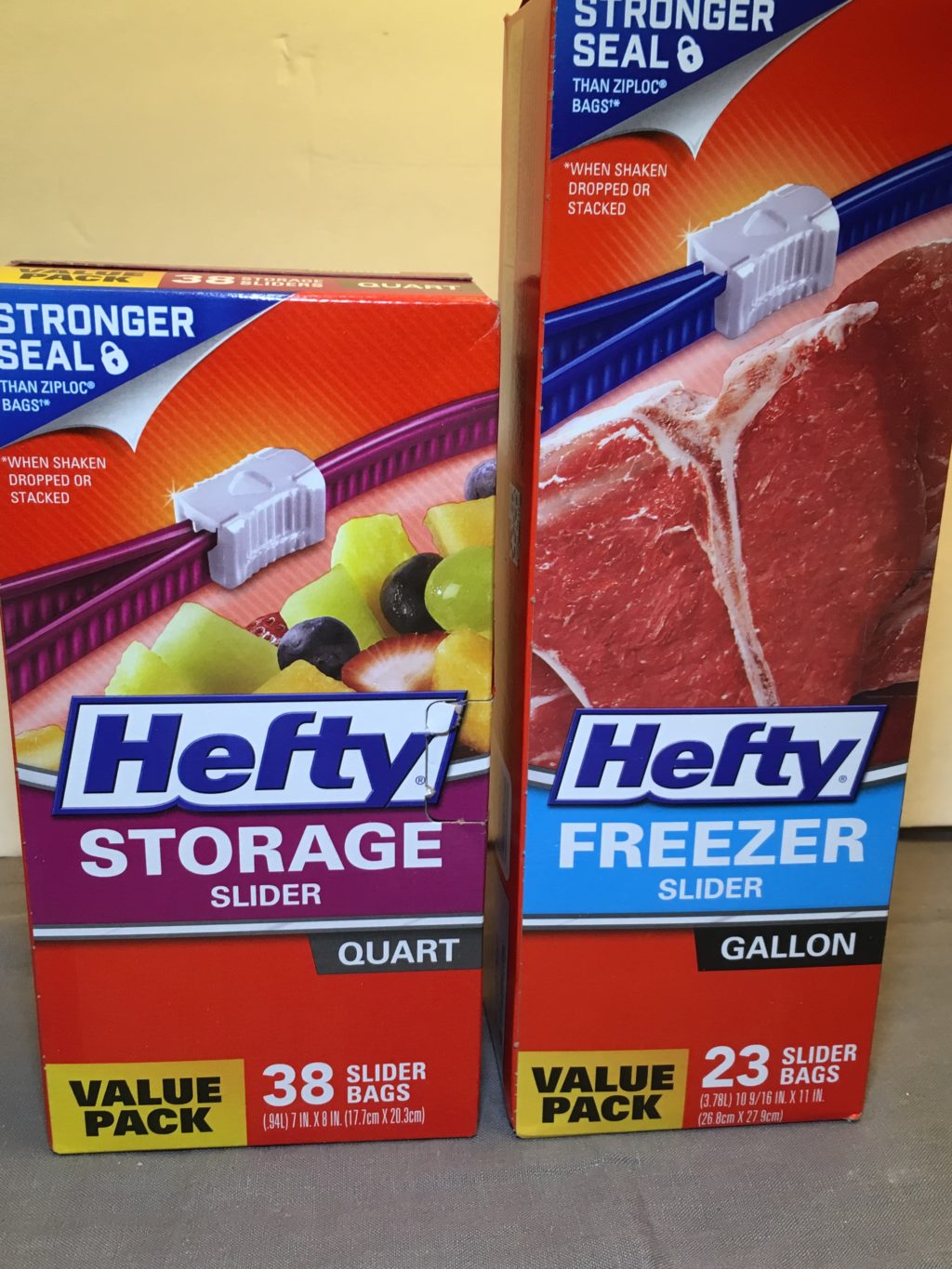 Hefty Slider Gallon Freezer Bags, Gallon Size, 10 Count 