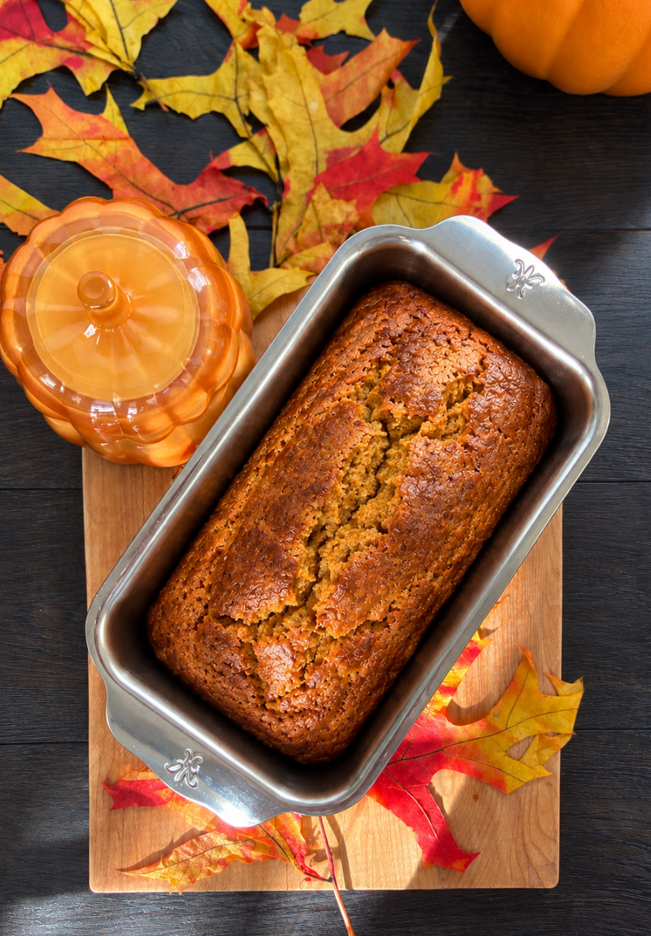 Pumpkin Spice Bread recipe in loaf pan