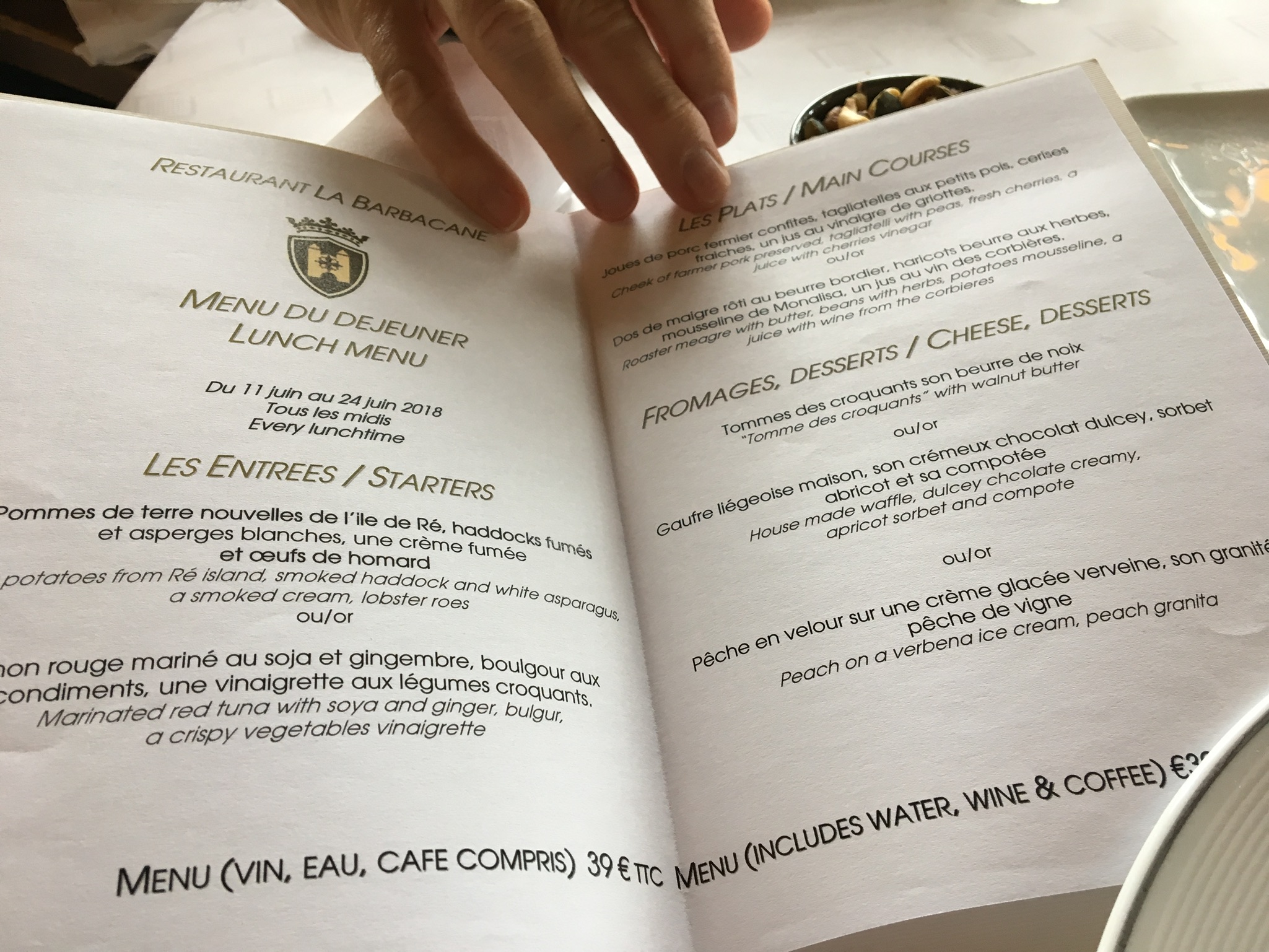 Carte de l’hôtel de la cité