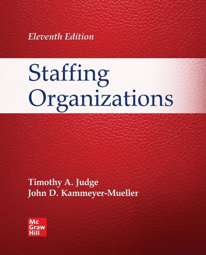 Staffing Organizations, 11th Edition - E-Book - Original PDF