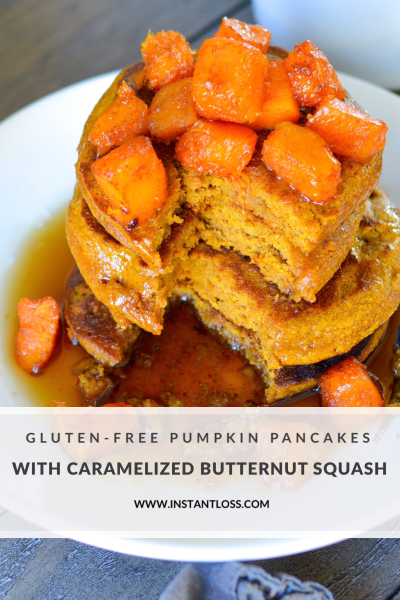 Gluten-Free Pumpkin Pancakes with Caramelized Butternut Squash instantloss.com