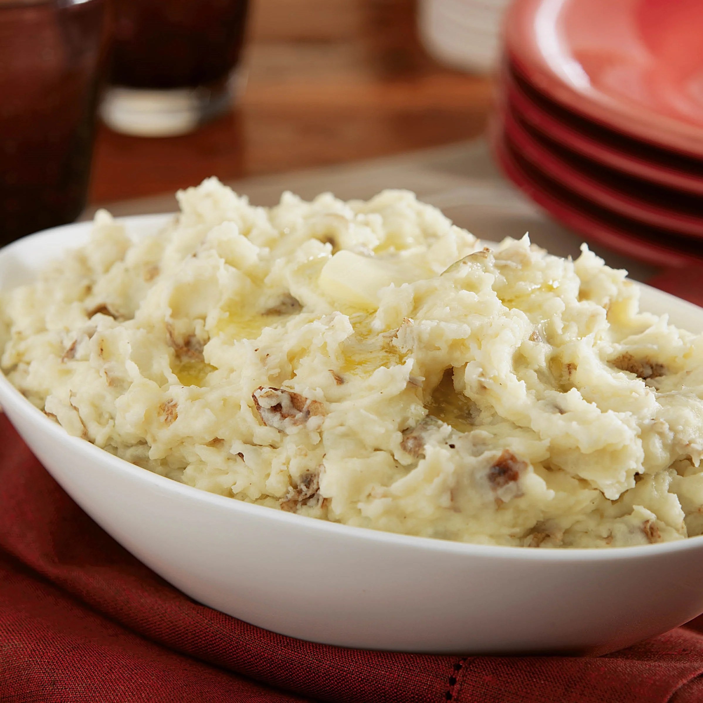 Rustic Garlic Mashed Potatoes - Premium Gradient Background Gallery - HD