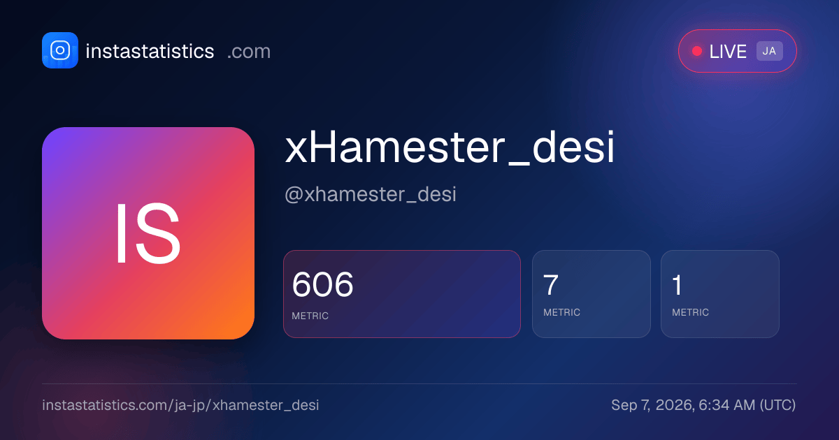 Xhamester_desi (@xhamester_desi) — instagramライブフォロワーカウンター
