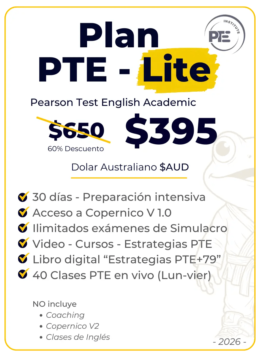 Examen PTE Academic preparacion para migrar a australia