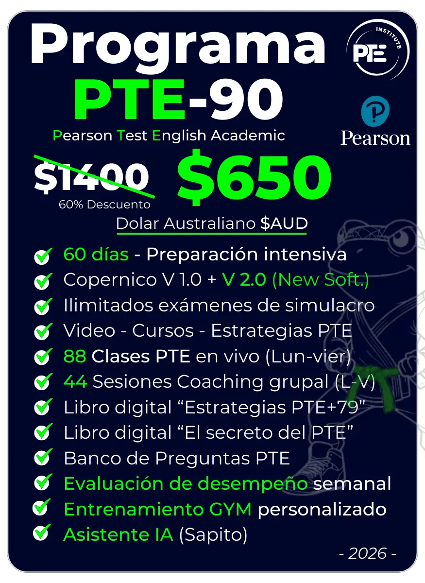 Examen PTE Academic preparacion para migrar a australia