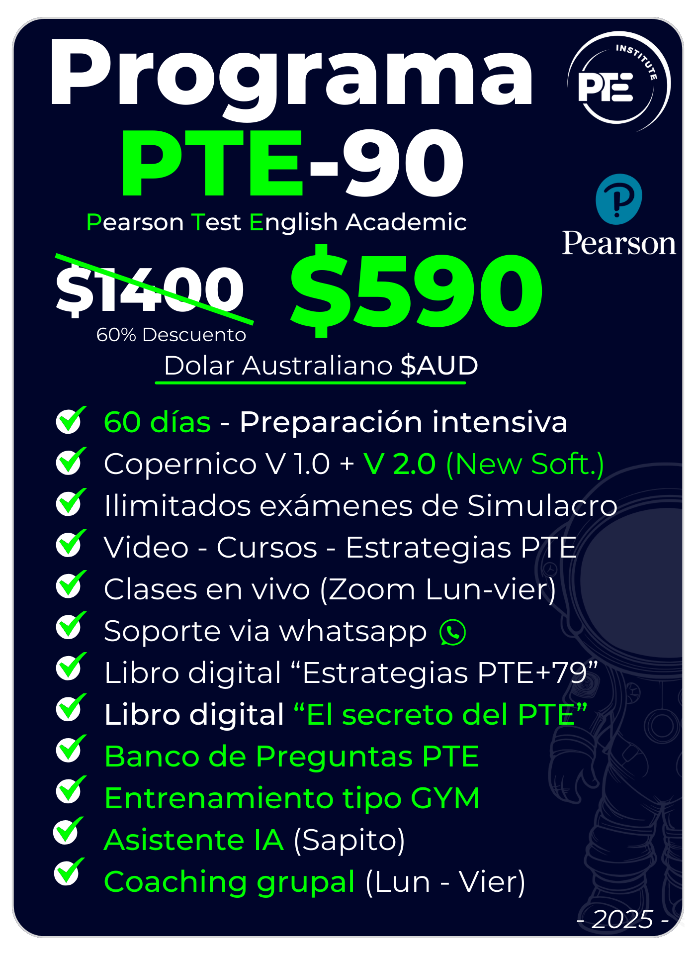 Examen PTE Academic preparacion para migrar a australia