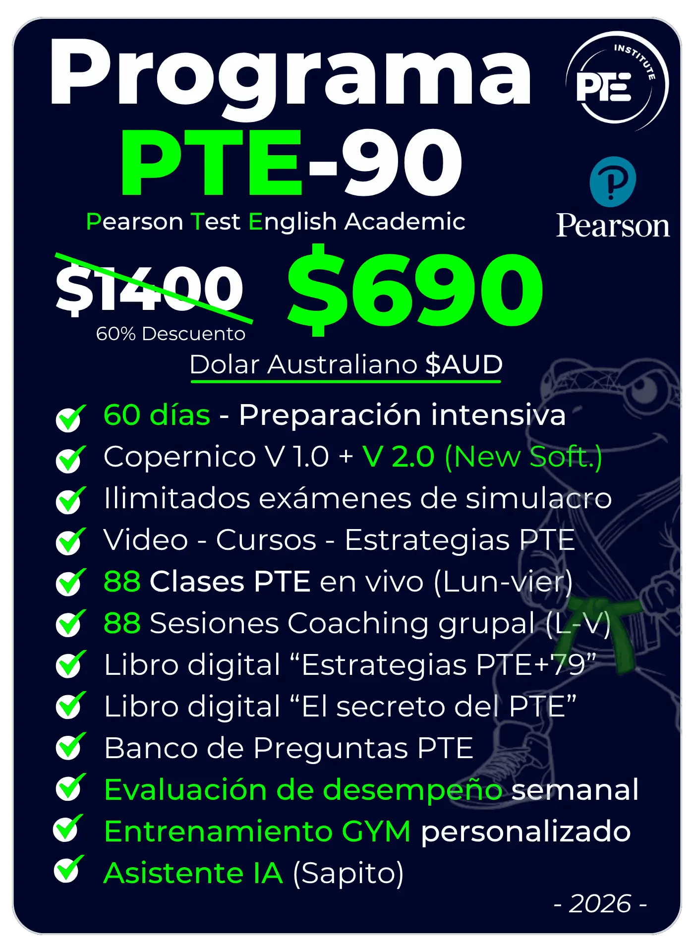 Examen PTE Academic preparacion para migrar a australia