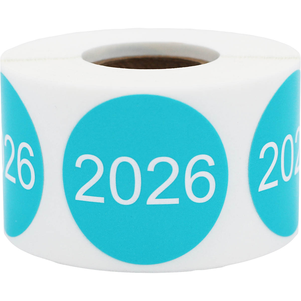Year 2026 Stickers 1 5 Round Teal Com 14449 