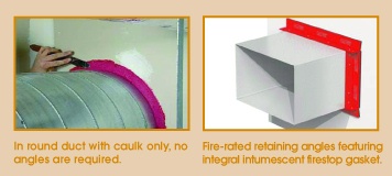 Has a minimum fire rating for the assembly of 1 hour, . Improving Firestopping for HVAC Duct Penetrations in Fire