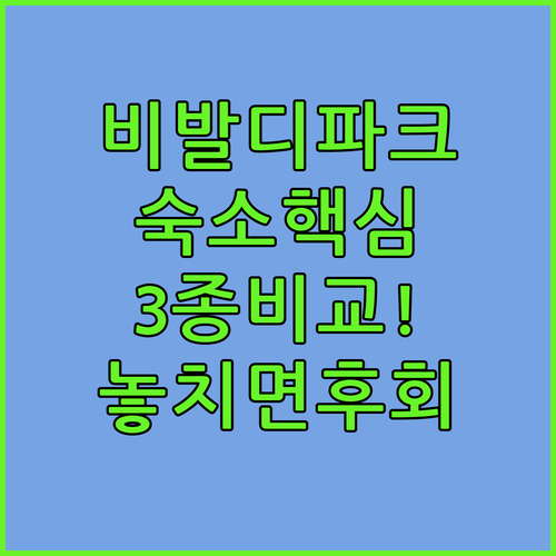 비발디파크 숙소 3종 비교 소노펠리체 소노벨 소노캄 완벽 가이드