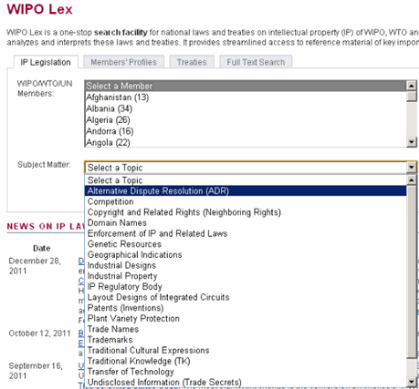 Exploring Wipo Lex Search National Laws And Treaties On