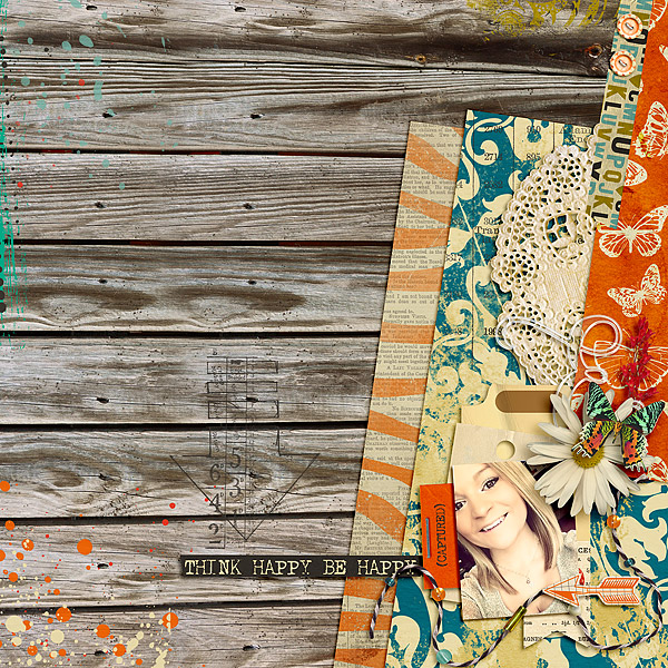 Think Happy Be Happy by Amy Wolff and Studio Basic Template by Pink Reptile Designs