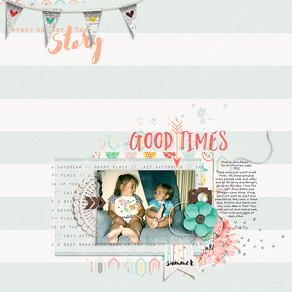 Storyteller 2016 :: Summer Stories Kit Collab - July Add-on by Just Jaimee and Sara Gleason Template and Story Starter from the Simple Scrapper Premium Membership