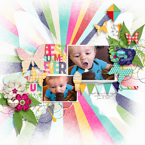 Summertime Elements by Kristin Aagard Summertime Papers by Kristin Aagard Fluttered {Dressed Up} by Fiddle-Dee-Dee Designs