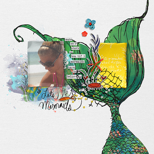 Let's Be Mermaids by Valorie Wibbens Let's Be Mermaids Journal Cards by Valorie Wibbens Sprinkles V43 by Valorie Wibbens A Bit Worn Topography No. 1 by Valorie Wibbens