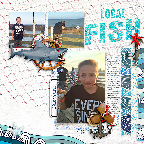 Let's Go Fishing by Paula Kesselring Template and Story Starter from Simple Scrapper Premium Membership
