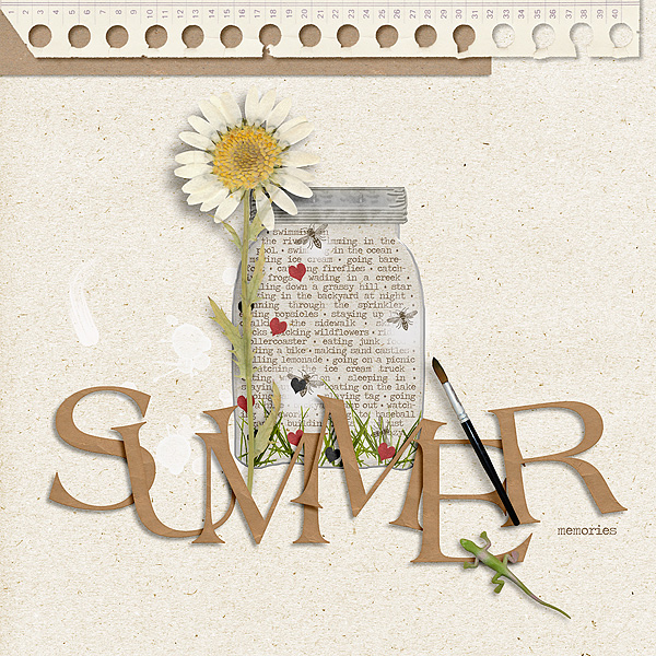 Summer Journal Mason Jars by Etc. by Danyale Kraft Papers by Etc. by Danyale Large Krafty Alpha by Etc. by Danyale