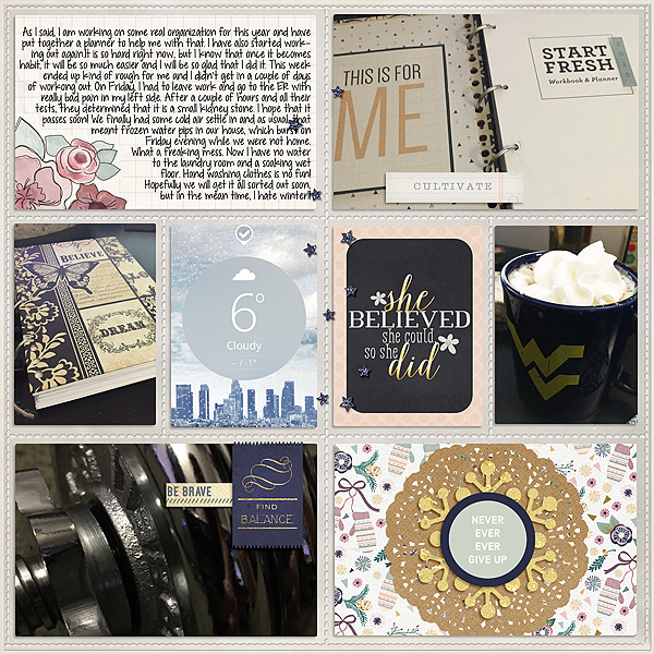 Winter Wish Collection by P&Co. Designers Pockets No 3 by Valorie Wibbens Weekly Edition Journaling Cards by One Little Bird