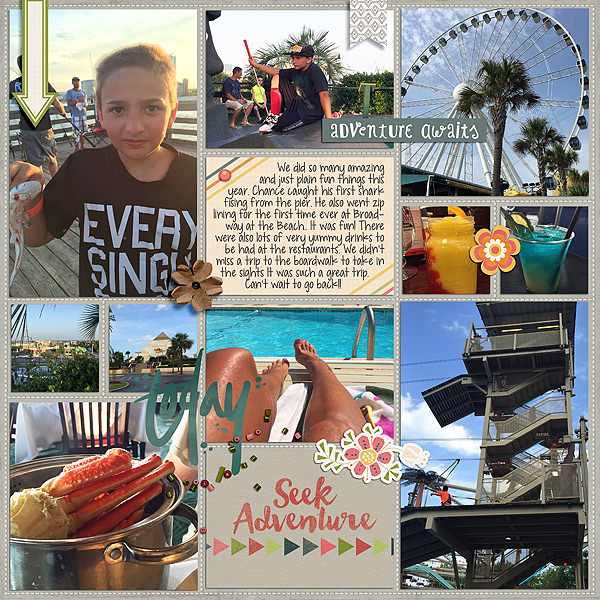 Wanderer - July 2015 Collection by Pixels and Company Pocket Pages: Fair and Square v1 by Gennifer Bursett Weekly Edition by One Little Bird (left side)