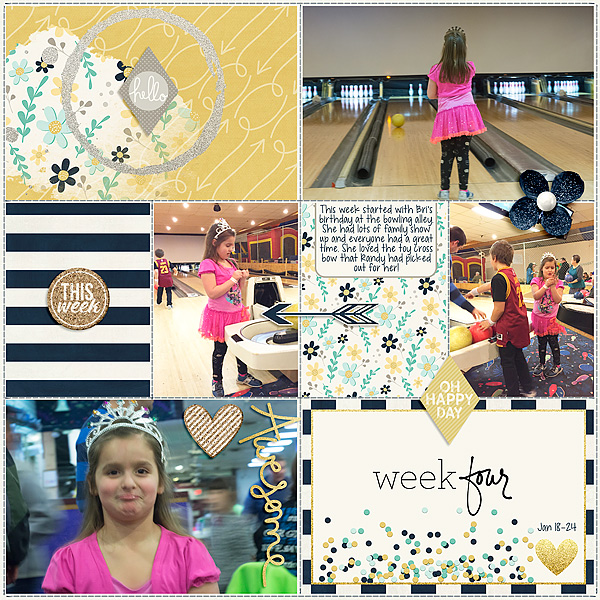 Pocket Life '15: January Collection by Traci Reed 365Unscripted Stitched Grids by Traci Reed Weekly Edition by One Little Bird