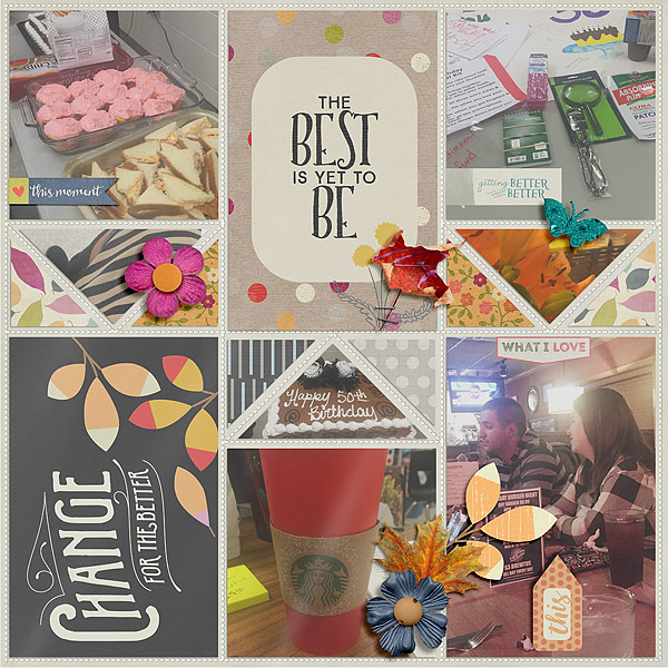 Change - November Collection by Pixels and Company Pocket Pages: Trendy Triangles by Gennifer Bursett Weekly Edition by One Little Bird