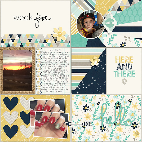 Pocket Life '15: January Collection by Traci Reed Weekly Edition Journaling Cards (brushes) by One Little Bird