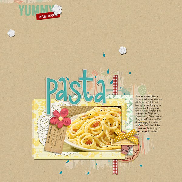 Curated: Foodie by Pixels and Company I Am alpha by Meredith Cardall Template and Story Starter from Simple Scrapper Premium Membership