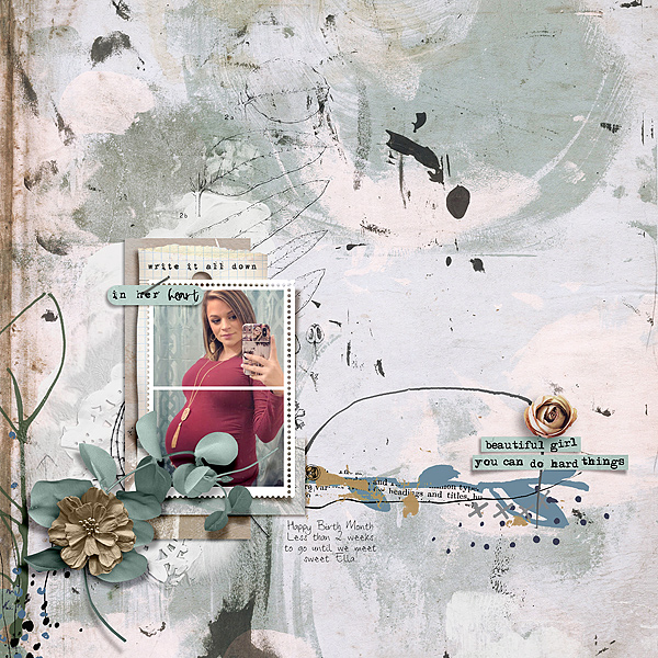 Eucalyptus Mixed Media Kit by Rachel Jefferies Eucalyptus Impasto by Rachel Jefferies Clean and Simple n31 by Sabrina's Creations