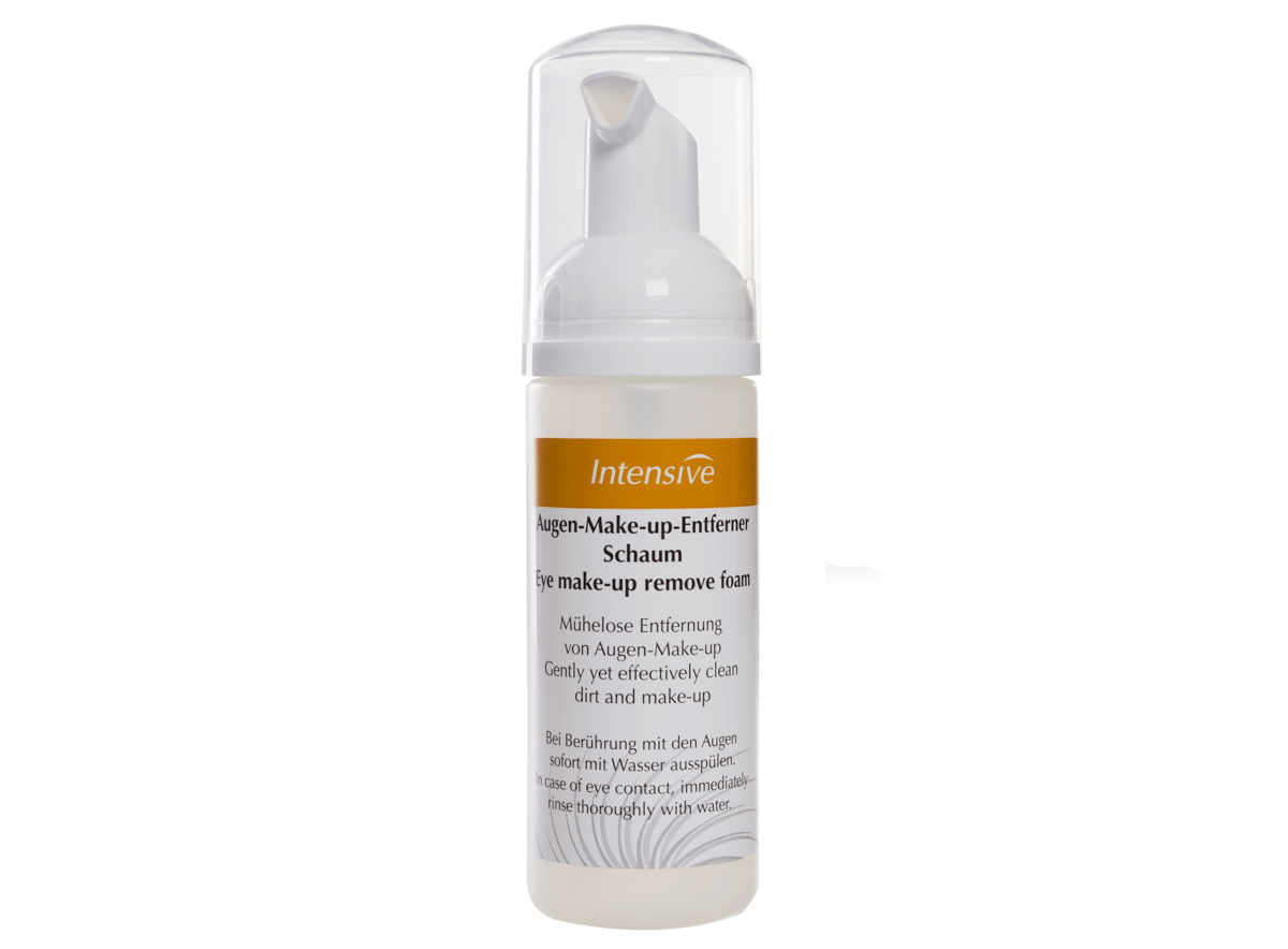 Eye make-up remover foam