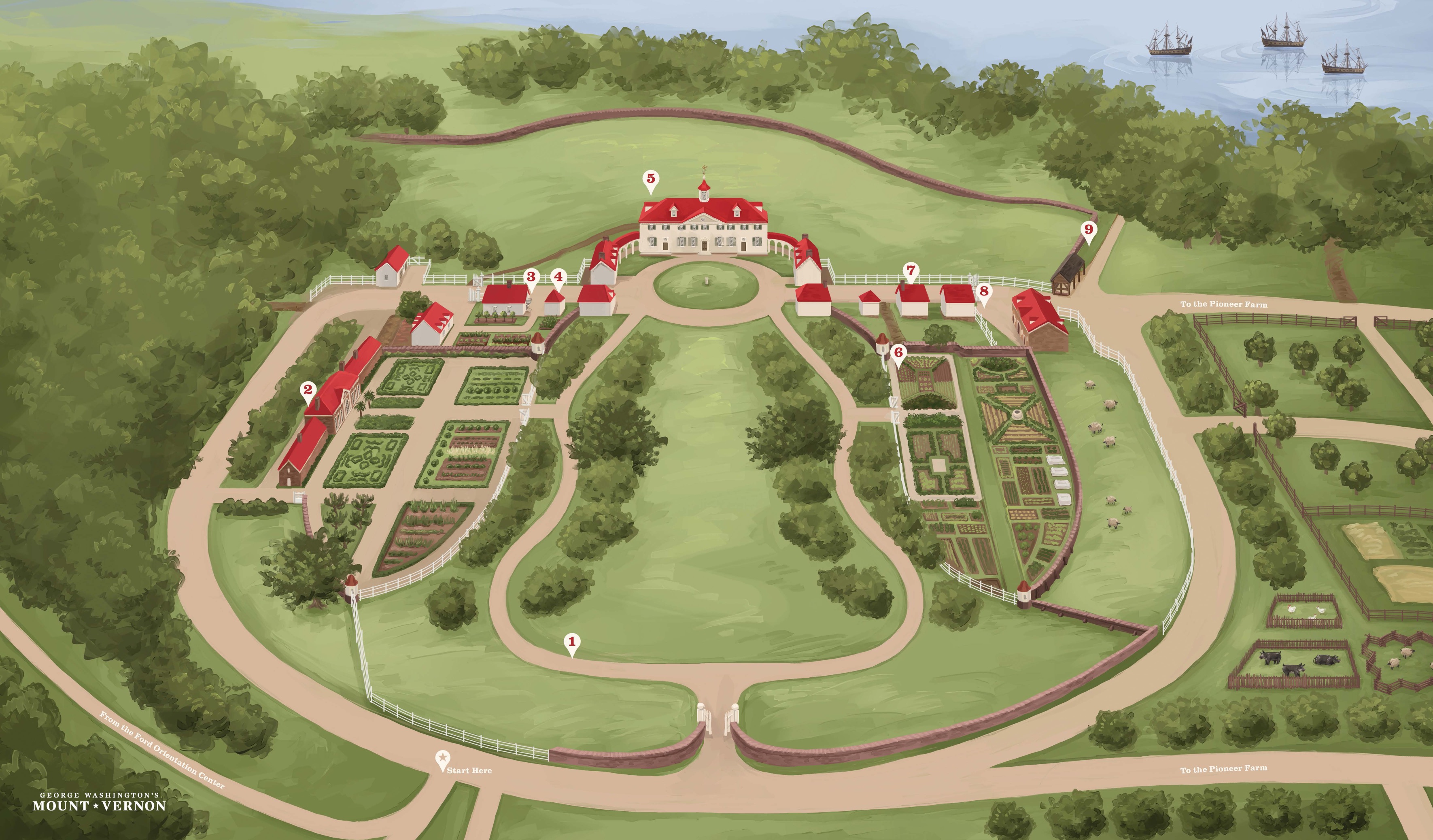 Adventure Map George Washington S Mount Vernon Map 