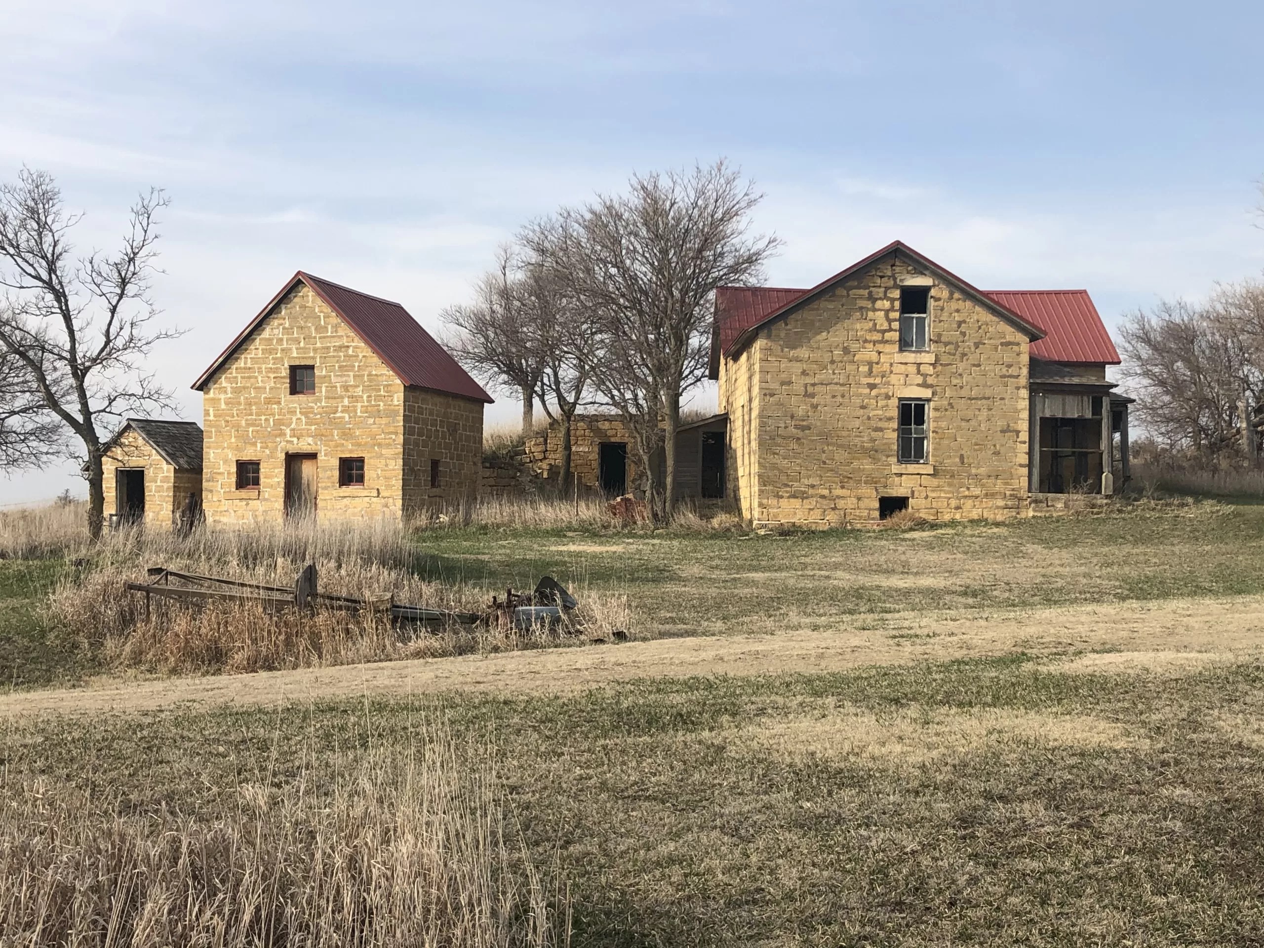 Farmhouse constructed from post rock