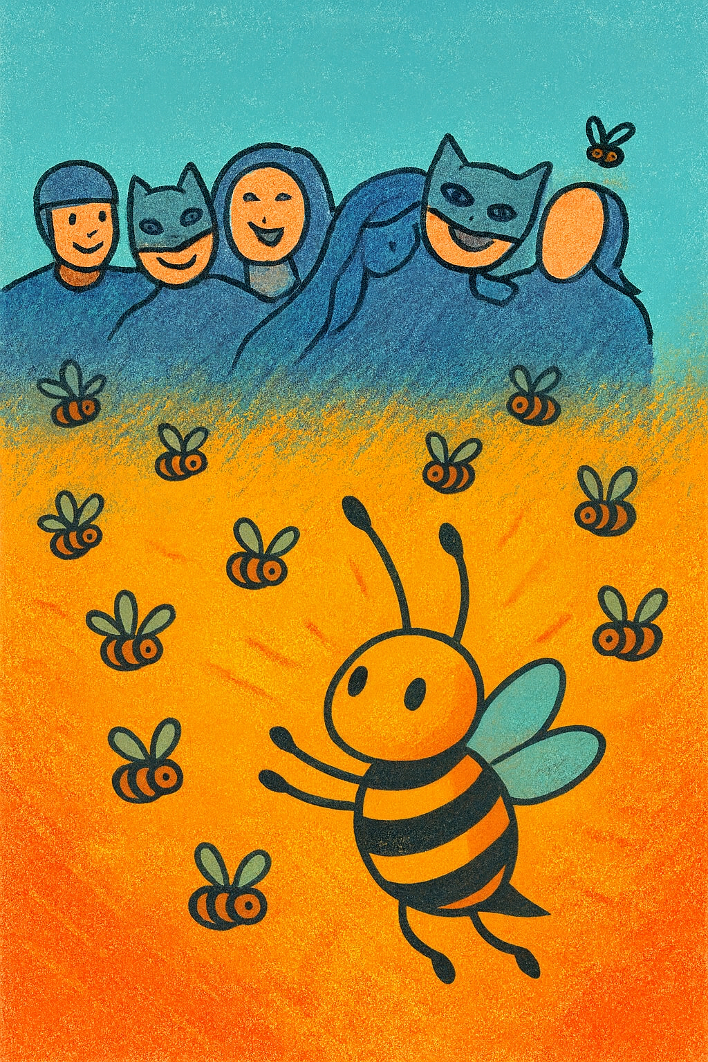 Our logo symbolizes the heroic work we are trying to accomplish and the buzz we're generating worldwide.