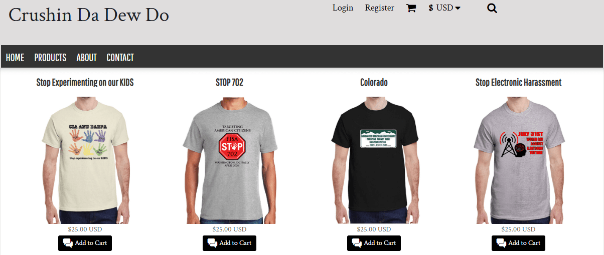 Click here to purchase products to help support our efforts to fight non-consensual human experimentation.