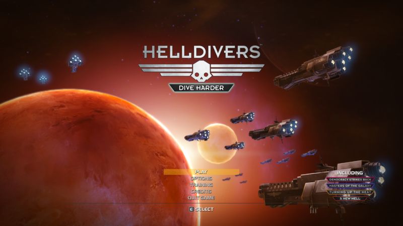 Lobby Helldivers Interface In Game - Ocean Designs - Classic Ultra HD Collection