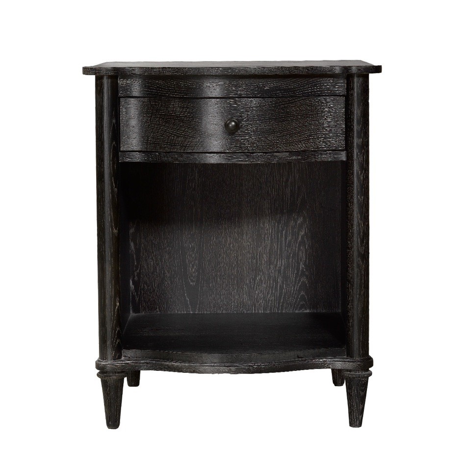 Тумба BAXLEY NIGHTSTAND ANTIQUE BLACK OPEN 24W-0