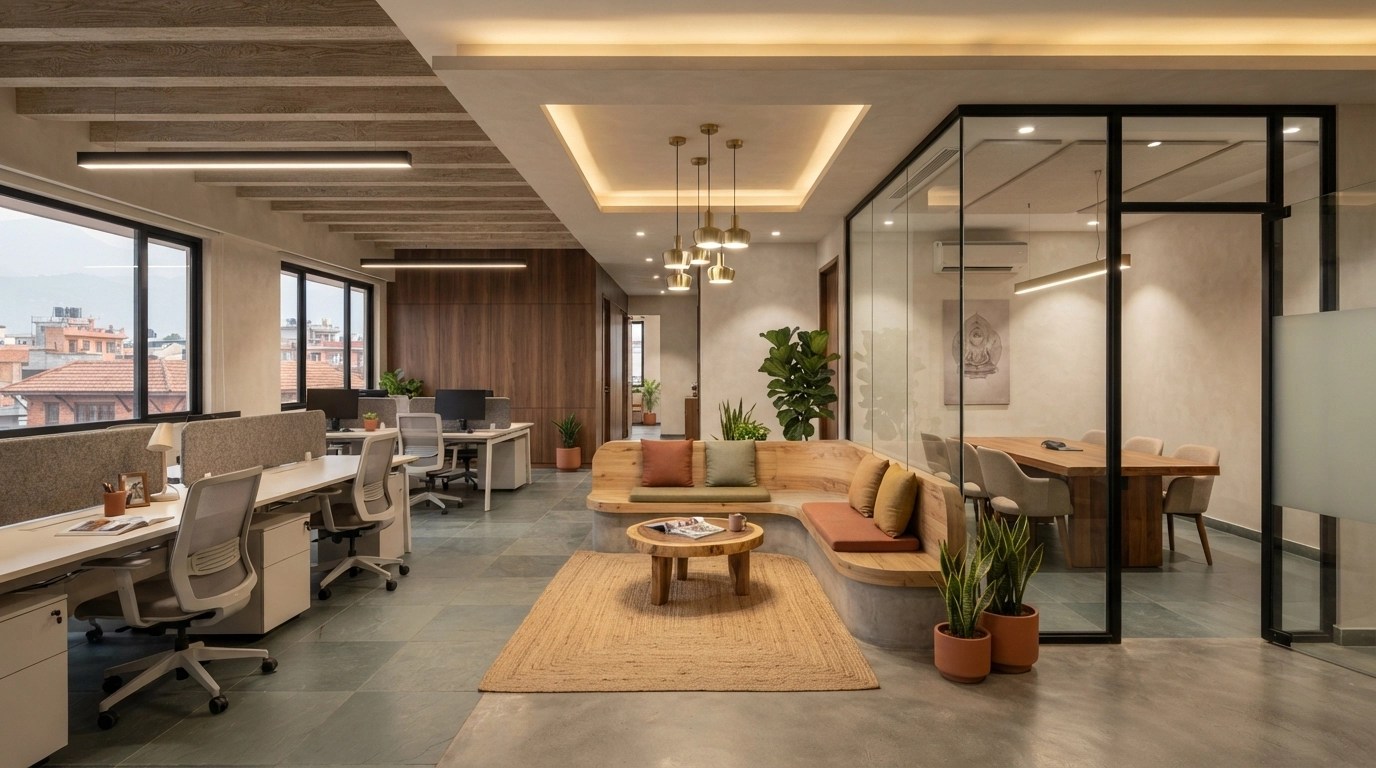 Modern office interior design in Nepal