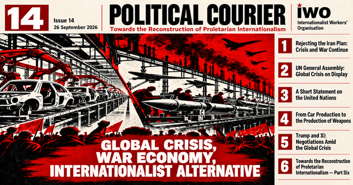 Political Courier 14: Global Crisis, War Economy, Internationalist Alternative