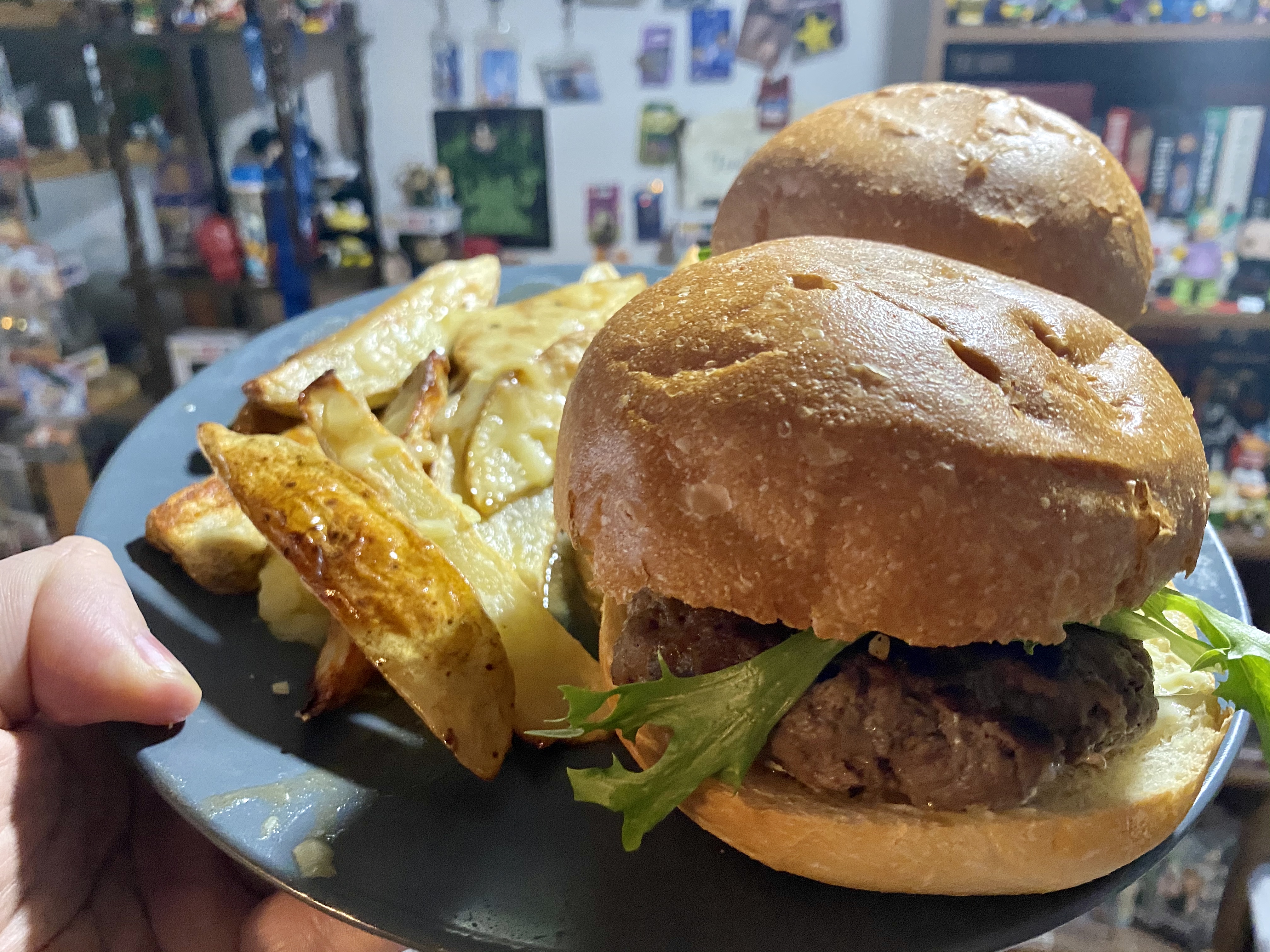 Steak Spiced Burgers with Disco Fries