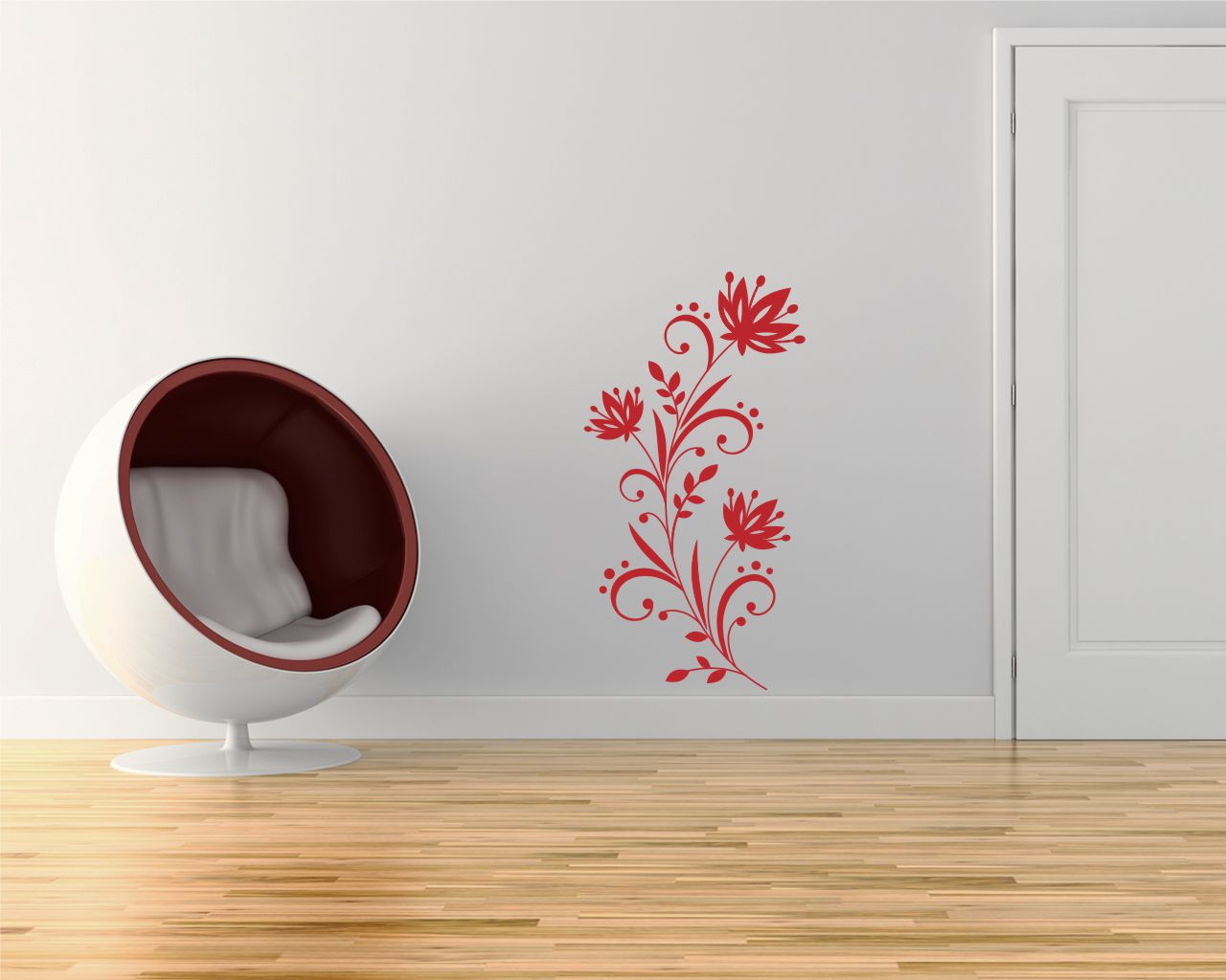 Adesivo da muro primavera "GRAZIOSO DECORO FLOREALE"