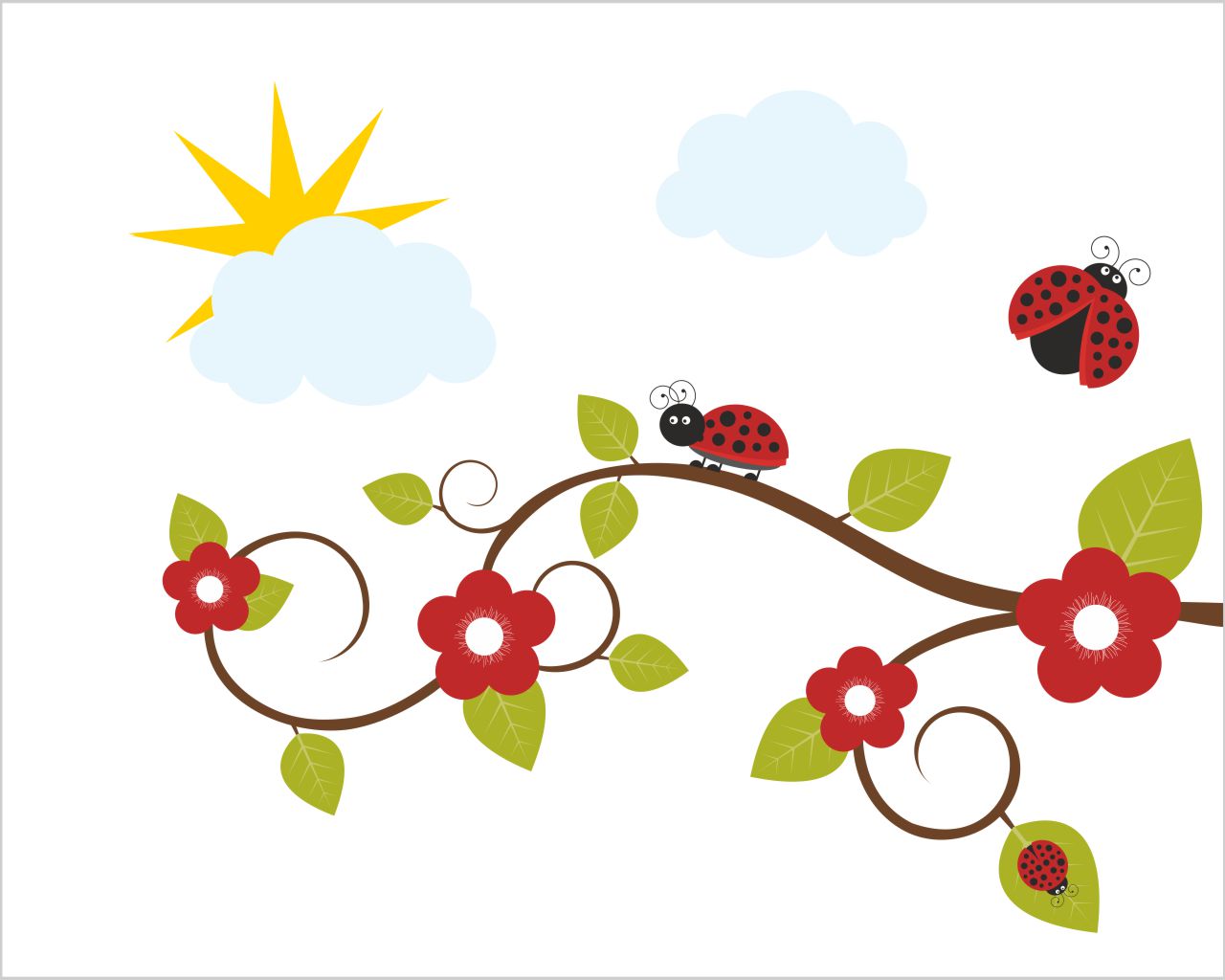 Coccinelle tra i fiori