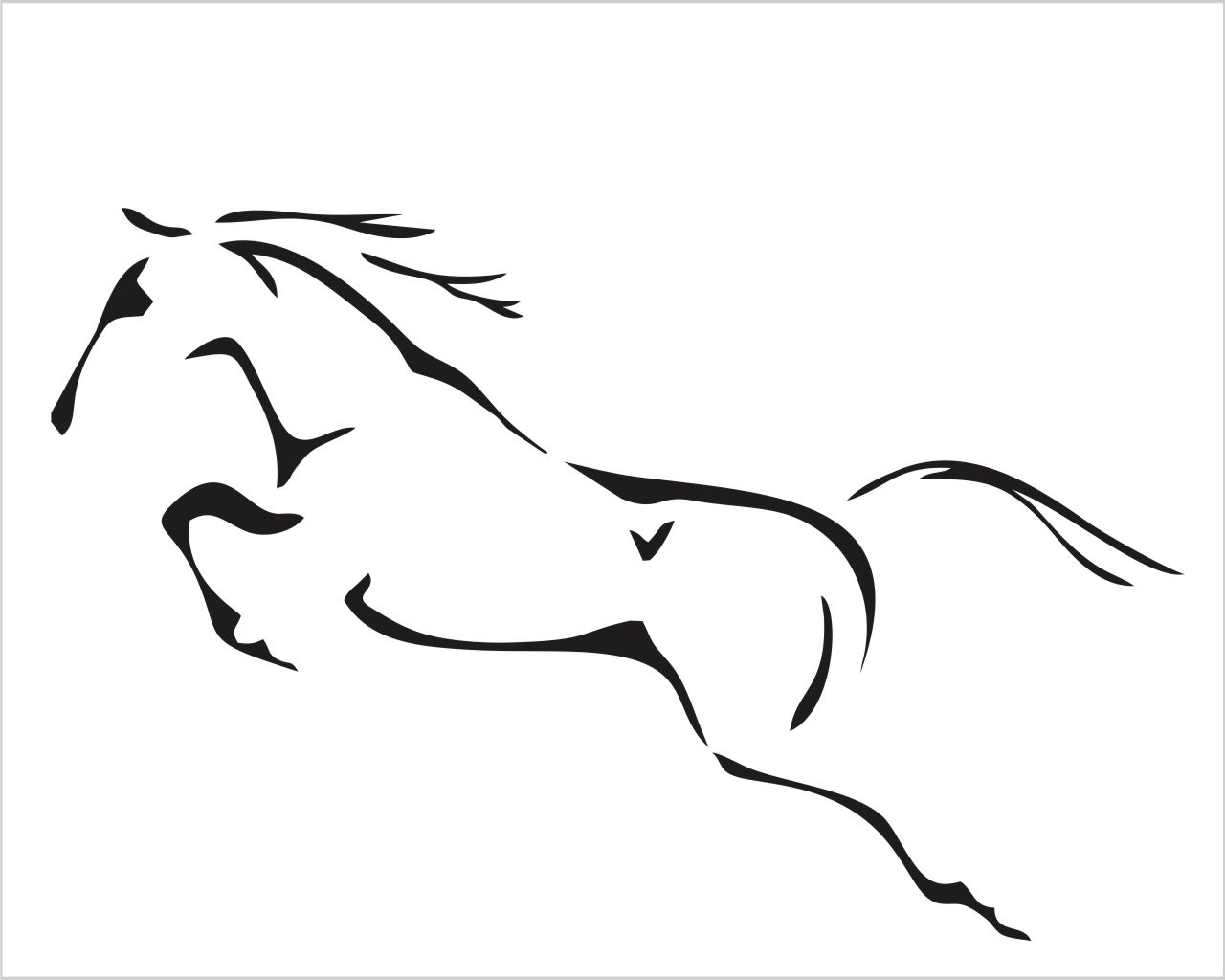 Salto di un cavallo-adesivo murale