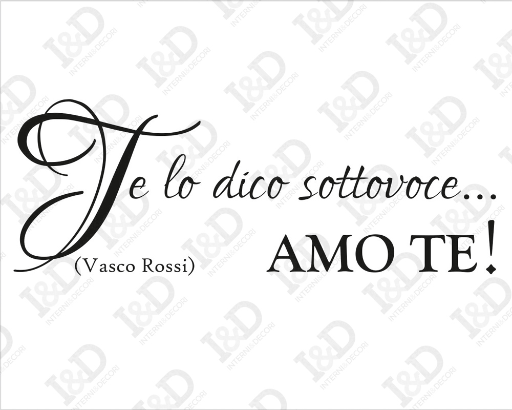 Vasco Rossi-E…Amo te!-adesivo murale