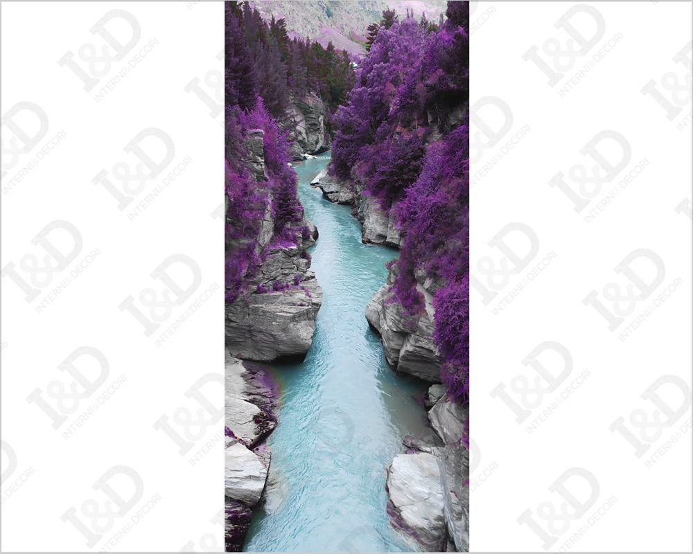 Nella foresta viola-adesivo per porte