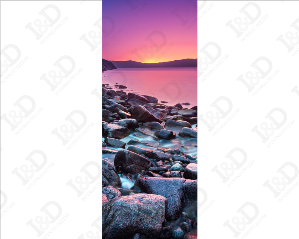 Decoro porta mare "TRAMONTO SULLA COSTA DI PIETRE"