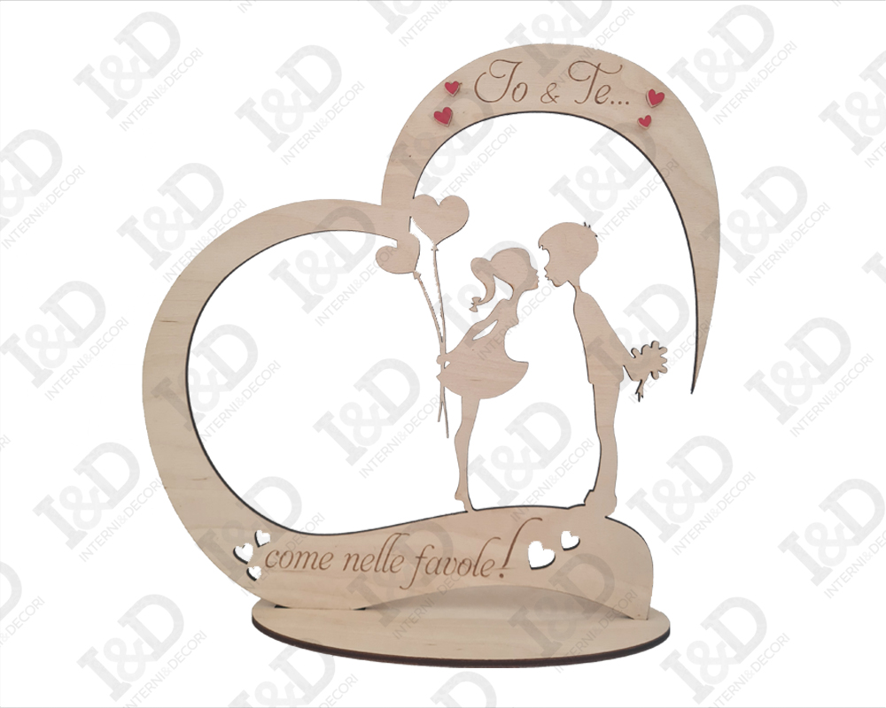 Cuore in legno S. Valentino-io e te…-decorazioni laser legno