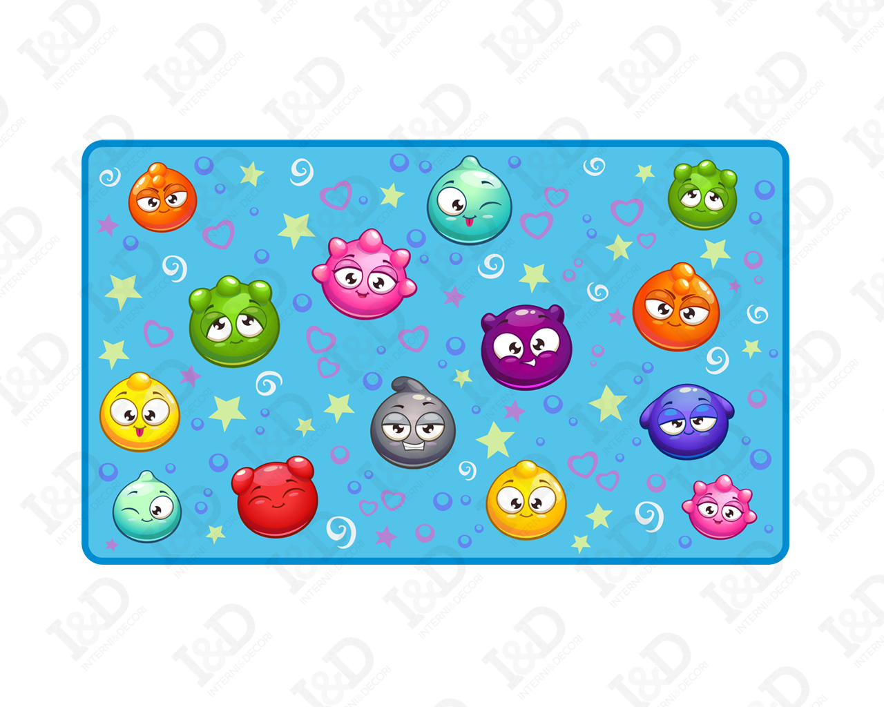 Tappeto adesivo bambini-quante bollicine!-Adesivo per pavimento