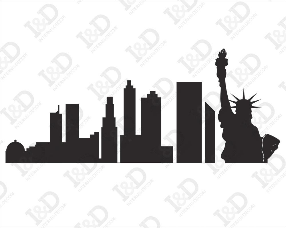 new york-adesivo murale città